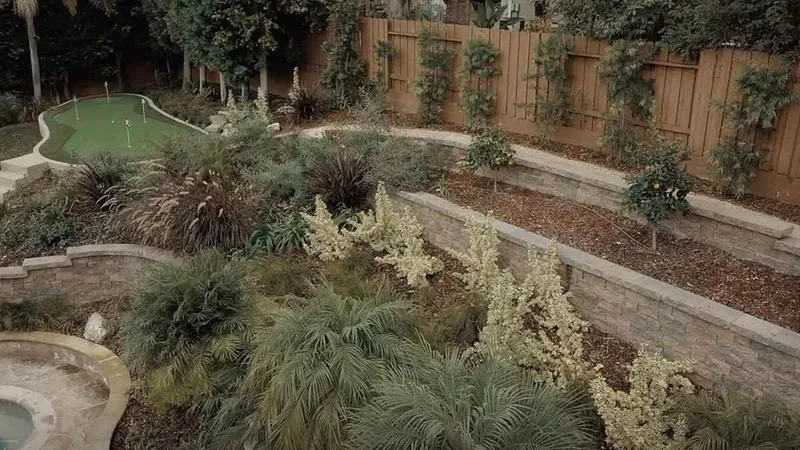 Terraced block retaining walls