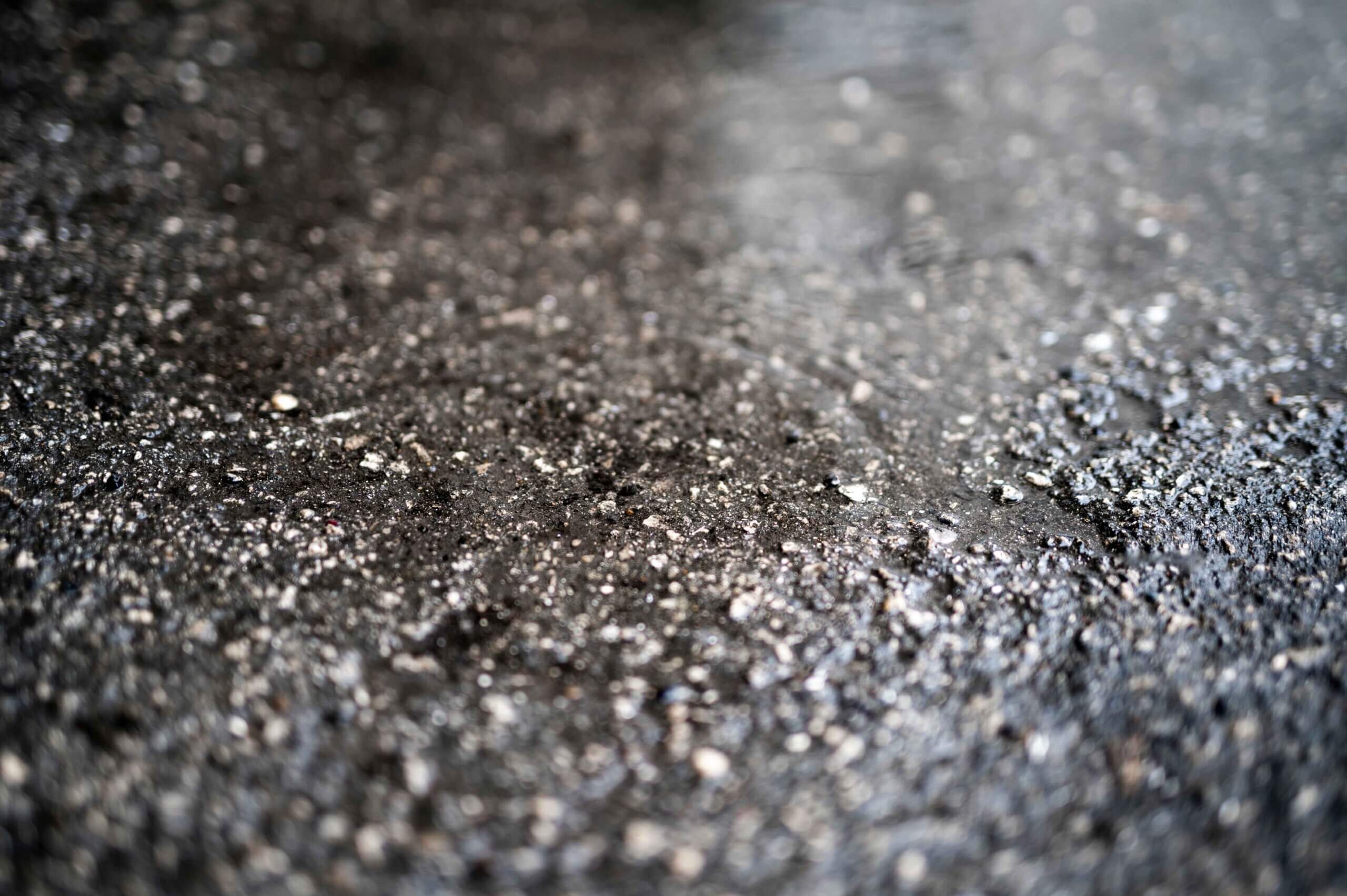 Textured cobblestone driveway surface